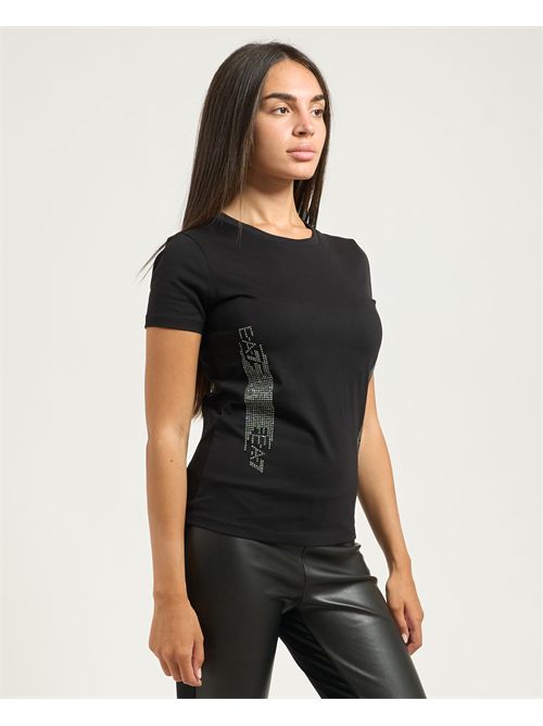 T-shirt donna EA7 con loghi strass EMPORIO ARMANI EA7 | 7W000521-AF12503UC001